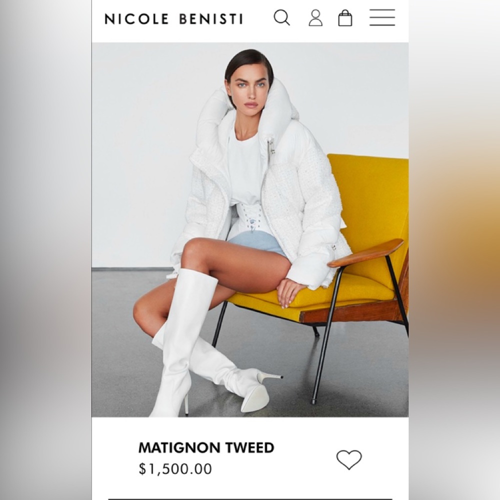 NICOLE BENISTI MATIGNON TWEED PUFFER JACKET